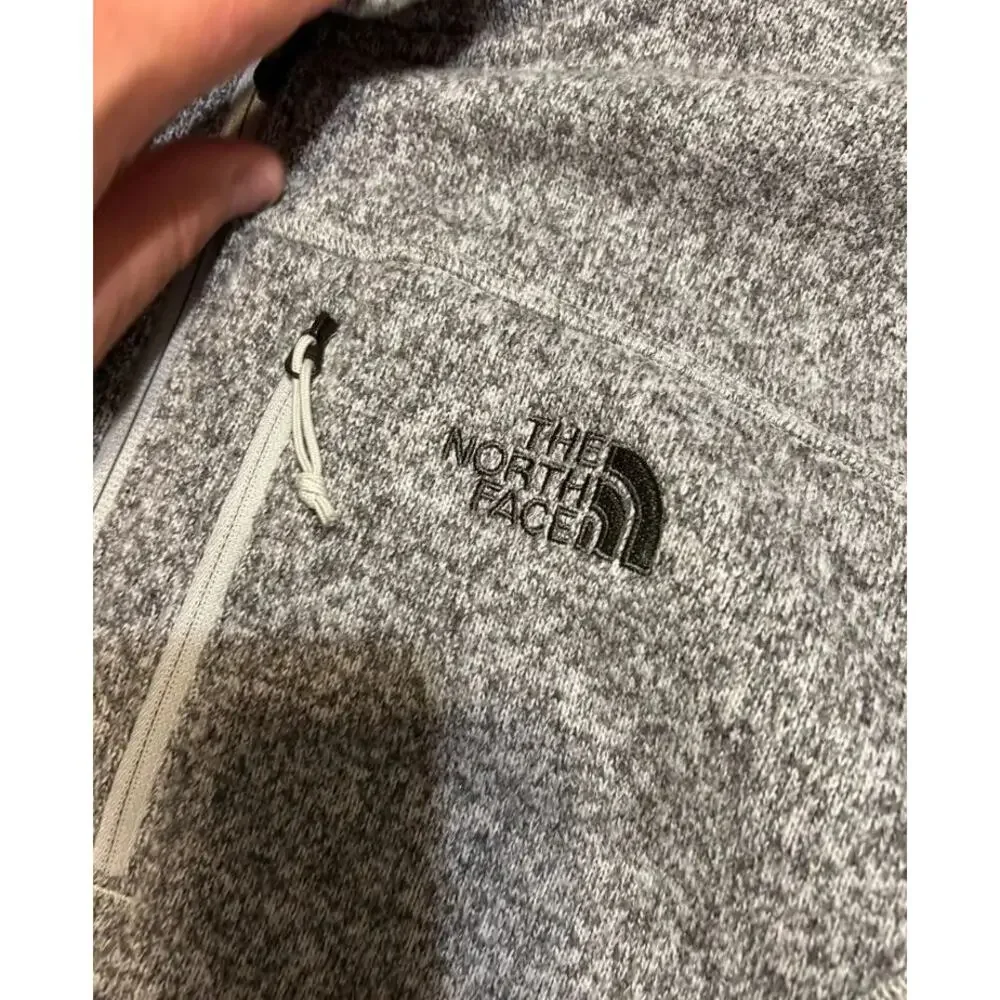 THE NORTH FACE Gordon Lyons Mens Medium Gray 1/4 Zip Fleece Pullover